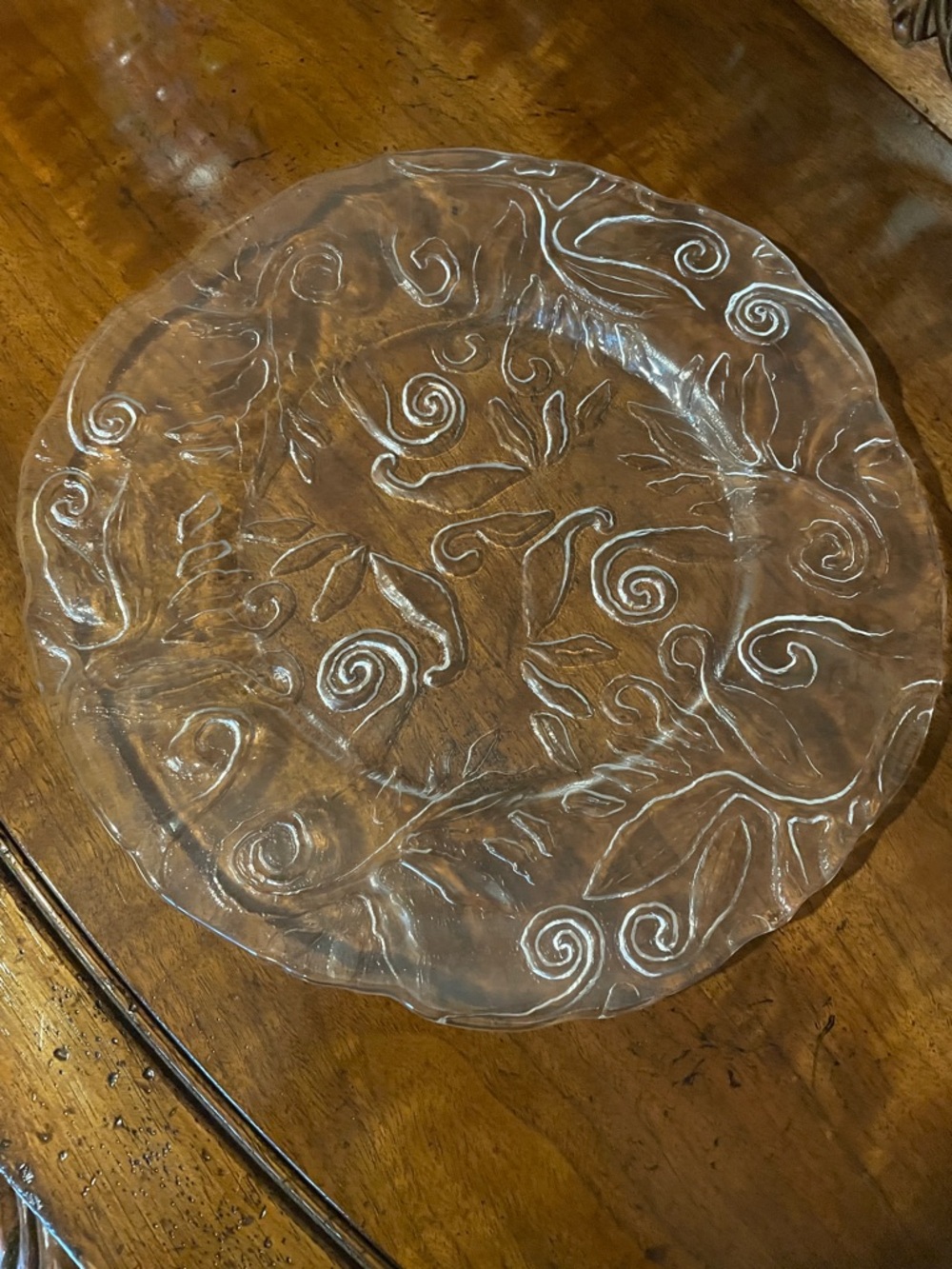 Glass platter or use as decorative piece. O/S